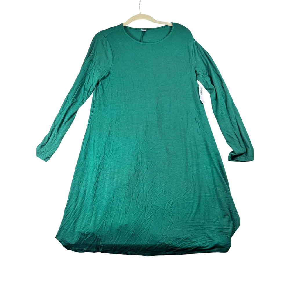 Old Navy Green Long Sleeve T Shirt Dress Womens Size M Casual Comfy Stretchy